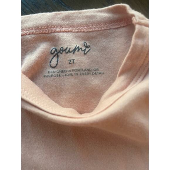 Goumi Kids Bamboo/Cotton Jogger Pajama Set in Light Peach (2T) - Picture 5 of 8